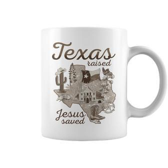 Texas Raised Jesus Saved Coffee Mug - Seseable