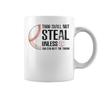 Thou Shall Not Steal Unless You Beat Throw Baseball Lover Coffee Mug - Thegiftio UK