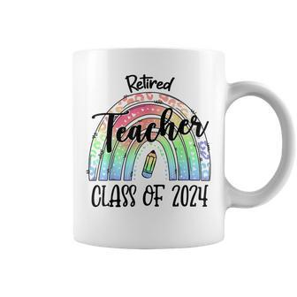 Tie Dye Retired Teacher Class Of 2024 Retirement Leopard Coffee Mug | Mazezy