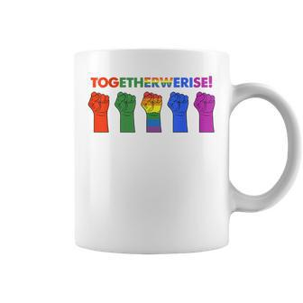 Together We Rise The First Pride Was A Riot Lgbt Pride Coffee Mug - Monsterry