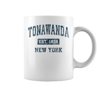 Tonawanda New York Ny Vintage Sports Navy Print Coffee Mug - Monsterry AU