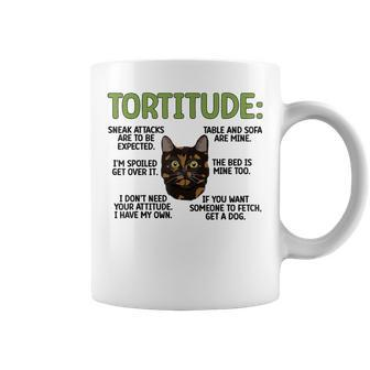 Tortitude Tortie Cat Lover Tortoiseshell Cat Owner Coffee Mug - Monsterry