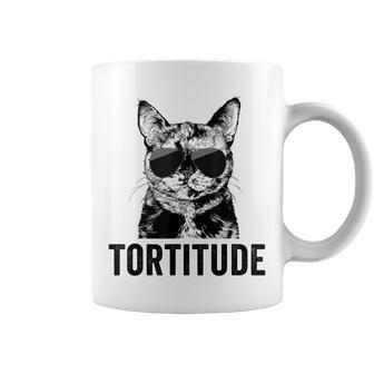 Tortitude Tortie Cat Mom Sunglasses Tortoiseshell Mama Coffee Mug - Monsterry AU