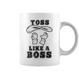 Toss Like A Boss Pizza Cook Employee Uniform Worker Coffee Mug | Crazezy UK
