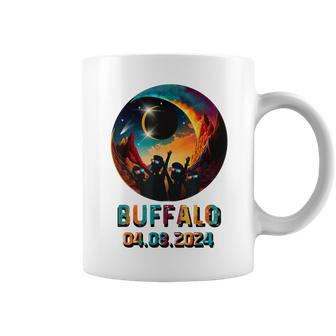 Total Solar Eclipse 2024 Totality Buffalo Coffee Mug - Monsterry CA