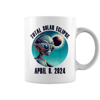 Total Solar Eclipse April 8 2024 Totality Eclipse Alien Coffee Mug - Monsterry