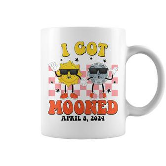 Total Solar Eclipse I Got Mooned April 8 2024 Sun And Moon Coffee Mug - Monsterry