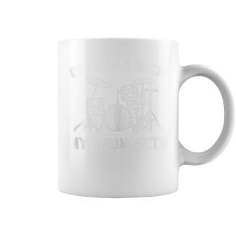 Did You Touch My Drum Set Divertida Dicho Tambores Drummer Sin Mangas Taza de café - Regaloses