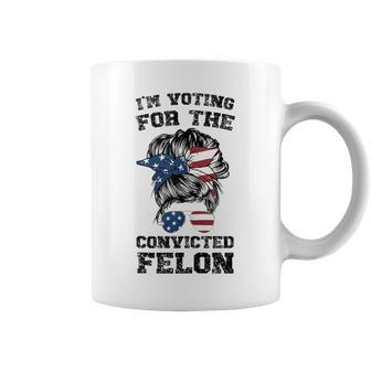 Trump 2024 Convicted Felon I'm Voting Convicted Felon Bun Coffee Mug - Monsterry