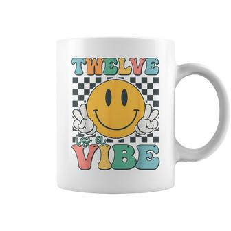Twelve Is A Vibe 12Th Birthday Smile Face Hippie Boys Girls Coffee Mug - Seseable
