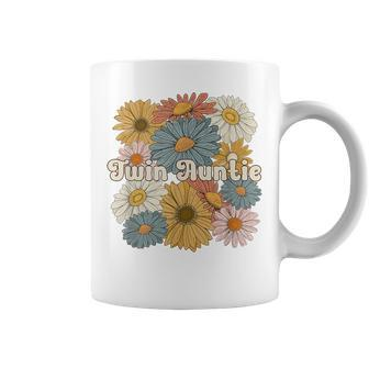 Twin Aunt Flowers Aunt Of Twins Twin Auntie Of Twins Coffee Mug - Monsterry AU