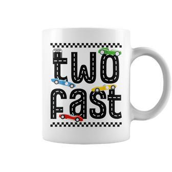 Two Fast 2 Curious Birthday 2 Years Old Race Car Speed Coffee Mug | Mazezy