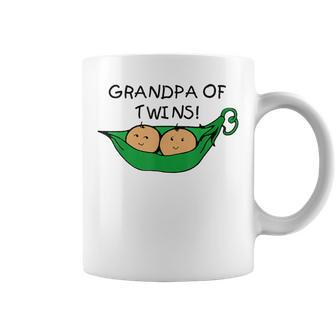 Two Peas In A Pod Grandpa Of Twins Coffee Mug - Monsterry UK