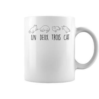 Un Deux Trois Cat Quote French Animals Novelty Coffee Mug | Crazezy CA