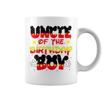 Uncle Of The Birthday Boy Mouse Family Matching Coffee Mug - Monsterry AU