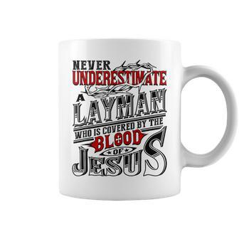 Never Underestimate Layman Family Name Coffee Mug - Seseable