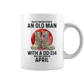 Never Underestimate An Old Man With A Dd-214 April Coffee Mug | Mazezy