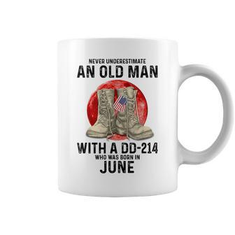 Never Underestimate An Old Man With A Dd-214 June Coffee Mug | Mazezy CA