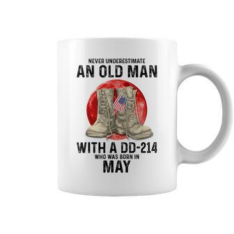 Never Underestimate An Old Man With A Dd-214 May Coffee Mug | Mazezy