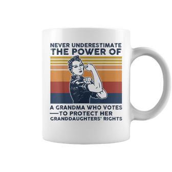 Never Underestimate The Power Of A Grandma Who Votes Coffee Mug - Monsterry CA