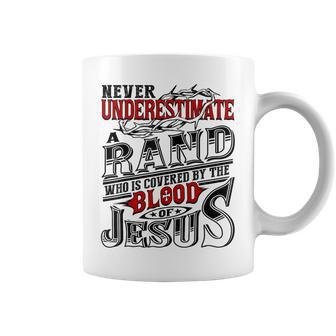 Never Underestimate Rand Family Name Coffee Mug - Seseable