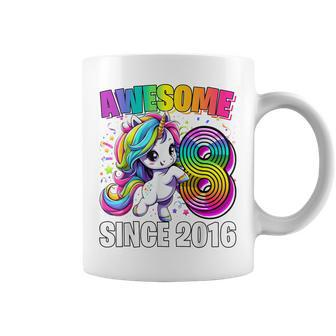 Unicorn 8Th Birthday 8 Year Old Unicorn Party Girls Outfit Coffee Mug - Seseable