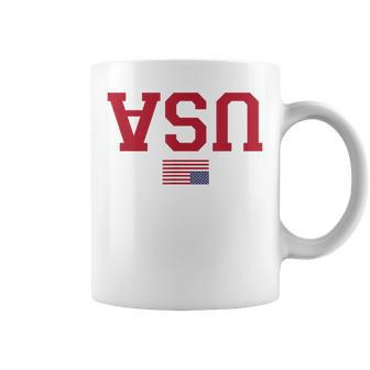 Upside Down Usa Flag In Distress Us Constitution Usa Pride Coffee Mug - Monsterry