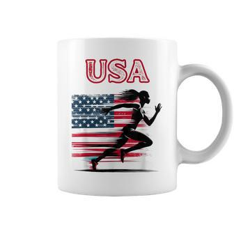 Usa Track And Field Girls Accessories Apparel Coffee Mug - Monsterry