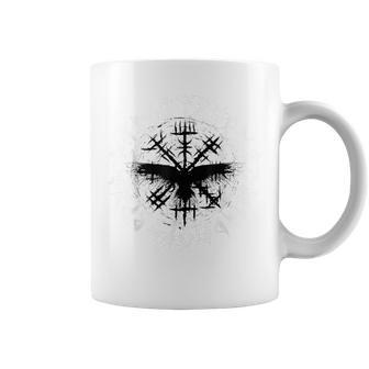 Viking Raven Odin Runes Vegvisir Coffee Mug - Monsterry CA