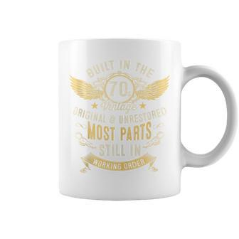Vintage 1970S Built In The 70S Seventies 50Th Birthday Coffee Mug - Monsterry