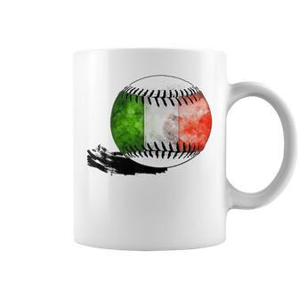 Vintage Baseball Italy Flag Italian Pride Coffee Mug - Monsterry UK