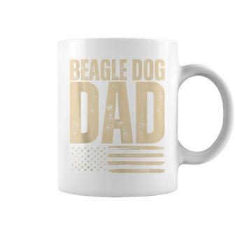 Vintage Beagle Dog Dad 4Th July American Flag Father's Day Coffee Mug - Thegiftio UK