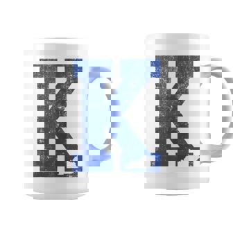Vintage Blue Letter K Kentucky Coffee Mug | Seseable UK