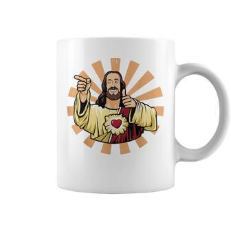Vintage Buddy Christ Coffee Mug - Monsterry UK
