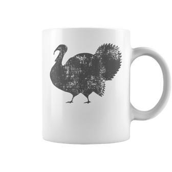 Vintage Distressed Turkey Large Bird Thanksgiving Lover Coffee Mug - Monsterry