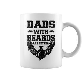 Vintage Father's Day Joke Dads With Beards Are Better Coffee Mug - Thegiftio UK