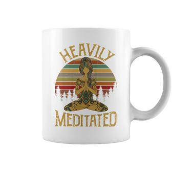 Vintage Heavily Meditated Yoga Meditation Spiritual Warrior Coffee Mug - Monsterry