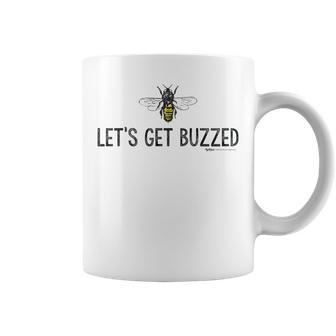 Vintage Honey Bee Let's Get Buzzed Beekeeping Coffee Mug - Monsterry