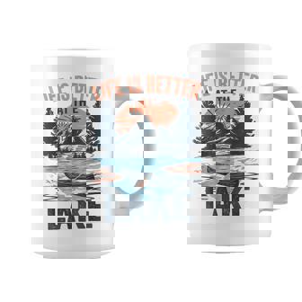 Vintage Retro Life Is Better At The Lake Lake Life Coffee Mug - Monsterry