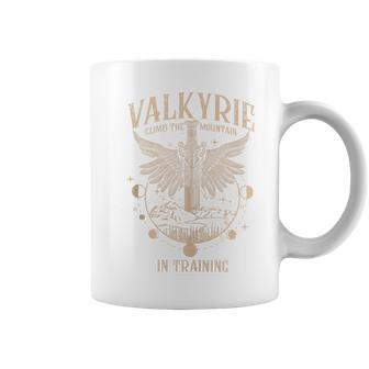 Vintage Retro Valkyrie Climb The-M0untain In Training Coffee Mug - Seseable