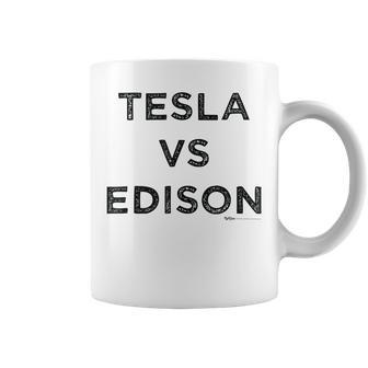 Vintage Tesla Vs Edison Electrician Word Coffee Mug - Monsterry DE