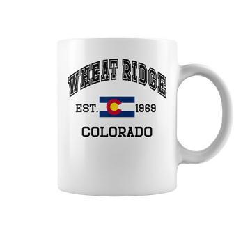 Vintage Wheat Ridge Colorado Co State Flag Coffee Mug | Mazezy CA