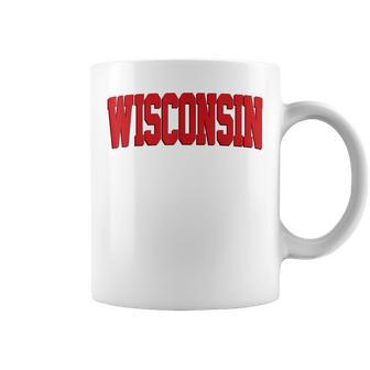 Vintage Wisconsin Wisconsin Red Retro Wisconsin Coffee Mug - Monsterry