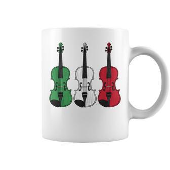 Violin Italian Flag Violinist String Musician Italy Coffee Mug - Monsterry AU