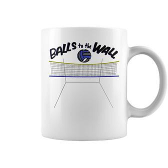 Wallyball Balls To The Wall Court View Coffee Mug - Monsterry