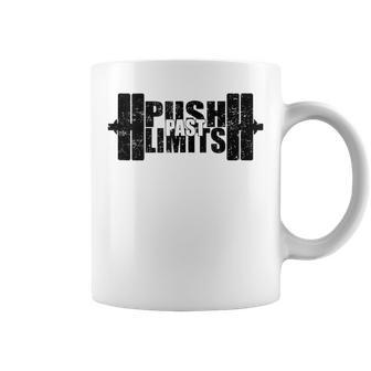 Weight Lifting Push Past Limits Gym Fitness Coffee Mug - Monsterry CA
