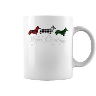 Welsh Corgi Christmas Light Red White Green Dog Lover Coffee Mug - Monsterry