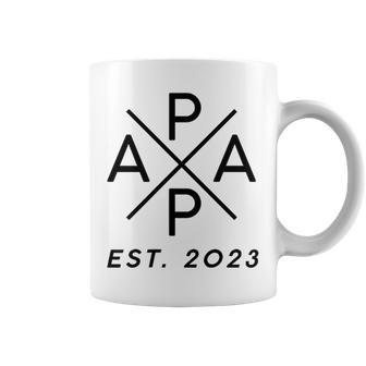 Werdender Papa Est 2023 X Stolzer Papa 2023 Father Father's Day Tassen - Geschenkecke