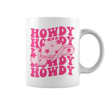 Western Country Rodeo Cowgirl Hat Girls Groovy Howdy Coffee Mug - Thegiftio UK