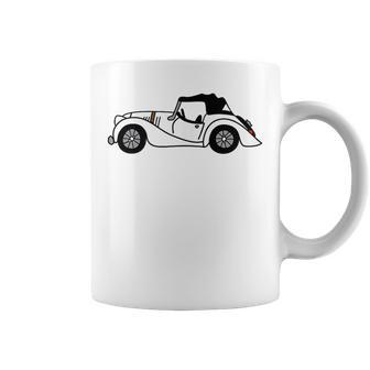 White Morgan 44 44 Car Drawing Coffee Mug - Monsterry